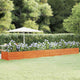 Plantador Vidaxl elevado 600x80x45 cm Corten Steel Rusty