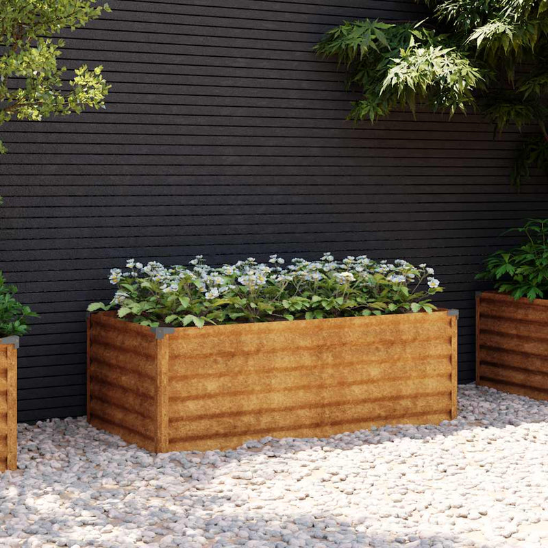 Vidaxl fioriera raccolta 100x50x36 cm Cortenstaal