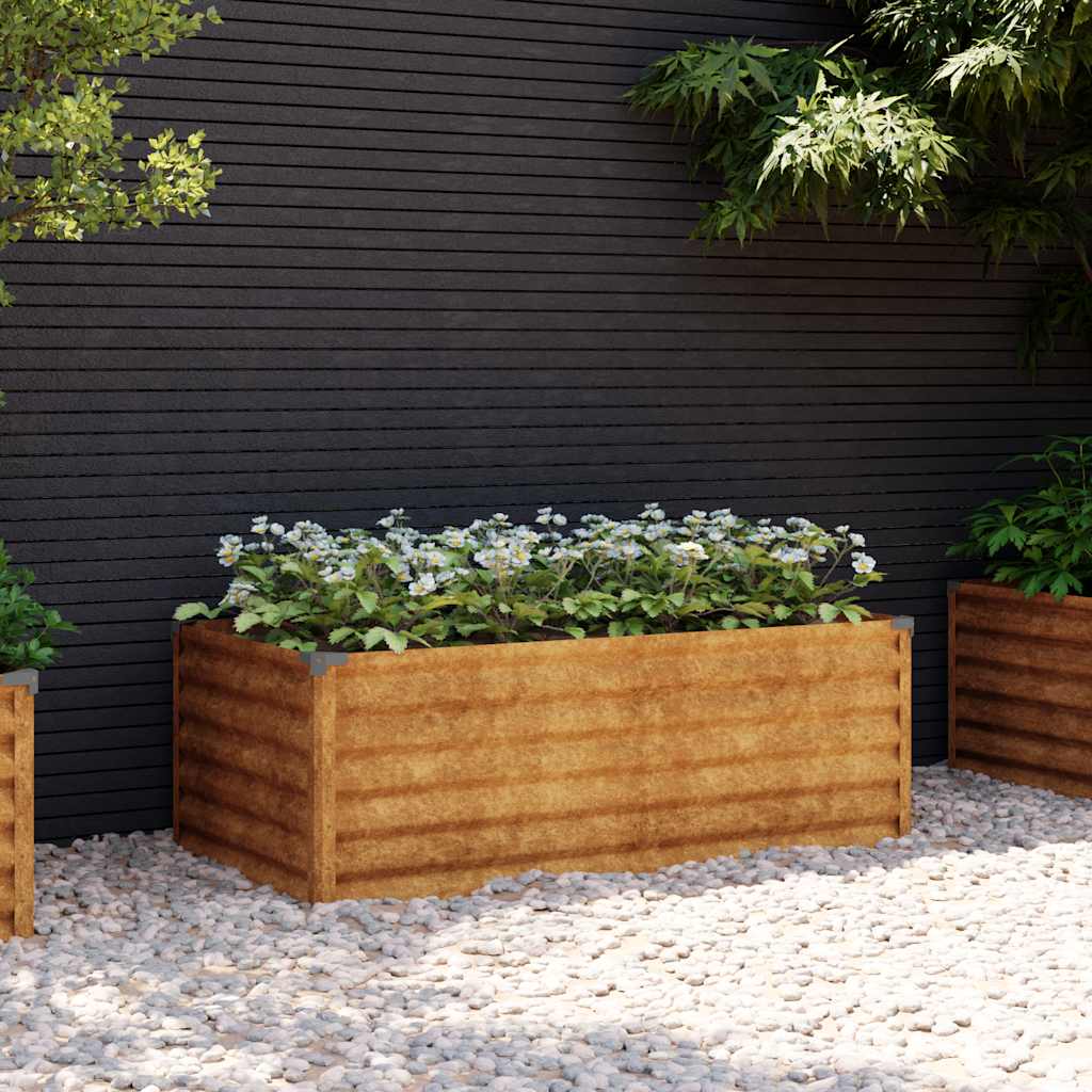 Vidaxl fioriera raccolta 100x50x36 cm Cortenstaal