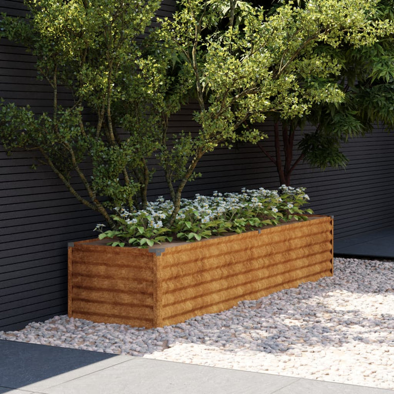Vidaxl fioriera allevata 194x50x36 cm Cortenstaal