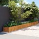Vidaxl verhoogde tuinbak 580x50x36 cm cortenstaal