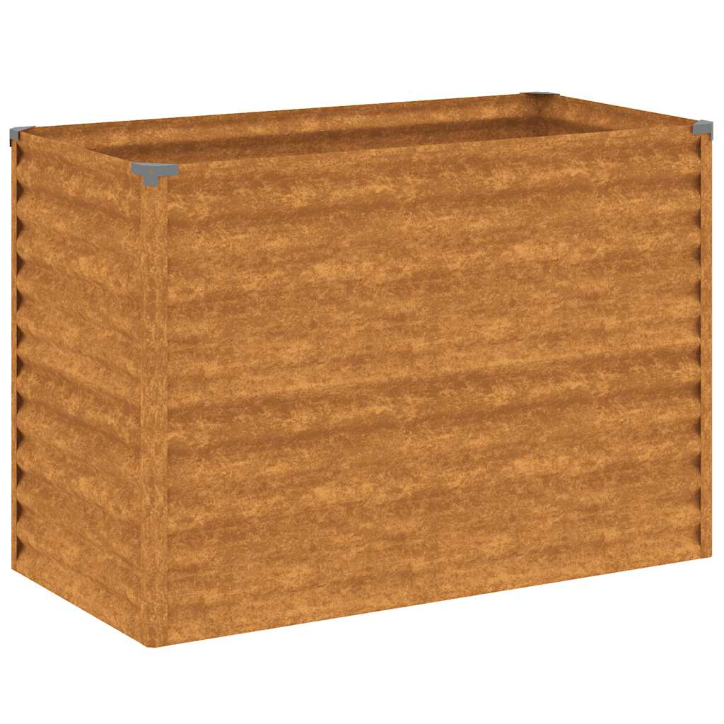 Plantador Vidaxl recaudado 100x50x69 cm Cortenstaal