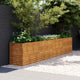 Plantador Vidaxl recaudado 385x50x69 cm Cortenstaal