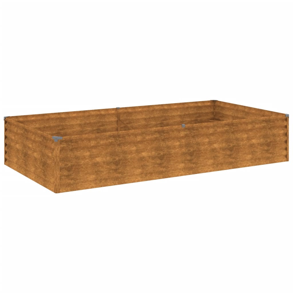Plantador Vidaxl criado 195x100x36 cm Cortenstaal