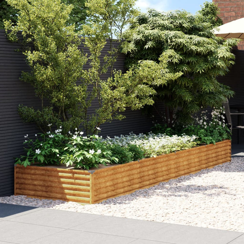 Vidaxl Planter aumentó 387x100x36 cm Cortenstaal