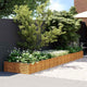 Plantador Vidaxl recaudado 482x100x36 cm Cortenstaal