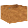 Plantador Vidaxl recaudado 100x100x69 cm Cortenstaal