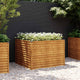 Plantador Vidaxl recaudado 100x100x69 cm Cortenstaal