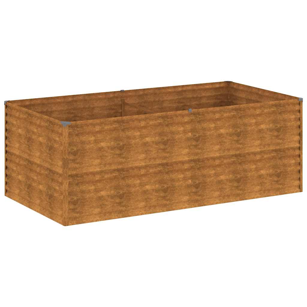 Jardinera vidaXL elevada 196x100x69 cm acero corten