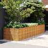 Plantador Vidaxl recaudado 386x100x69 cm Cortenstaal