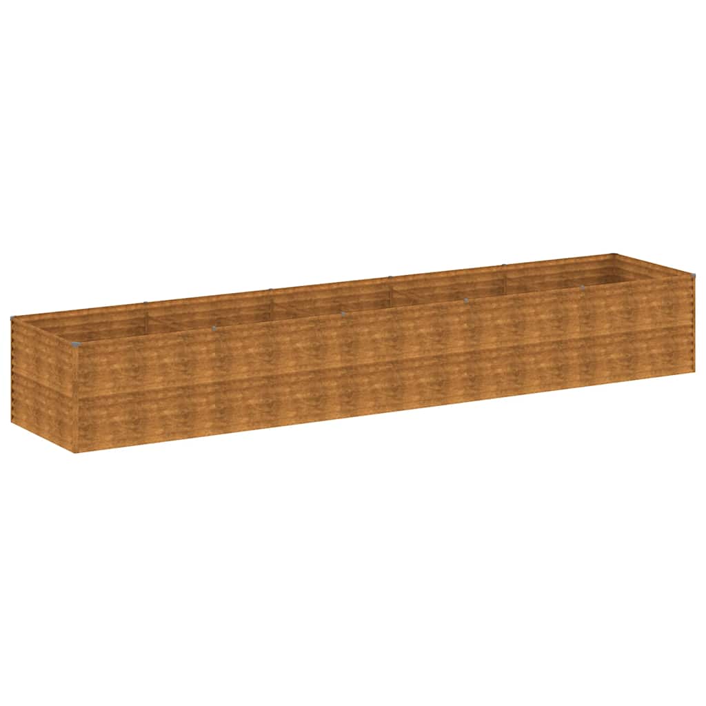 Jardinera vidaXL elevada 479x100x69 cm acero corten