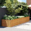 Jardinera vidaXL elevada 479x100x69 cm acero corten