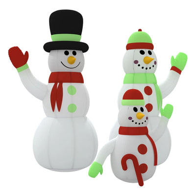 Vidaxl muñeco de nieve inflable con LED 360 cm