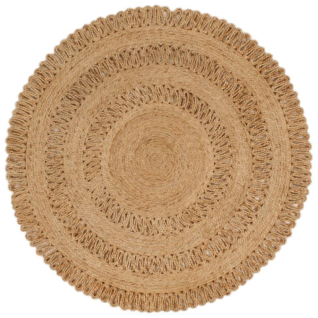 Alfombra Vidaxl alrededor de 120 cm de yute trenzado