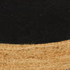 Alfombra Vidaxl Ronda Ronda de 150 cm de yute y algodón negro natural