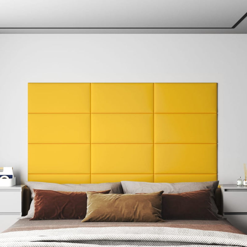 Pannelli a parete Vidaxl 12 ST 2,16 m² 60x30 cm Giallo