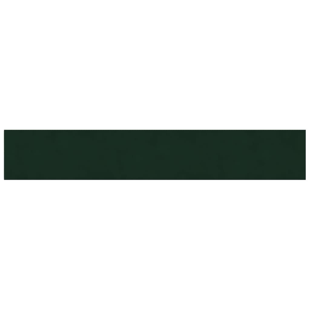 Paneles de pared Vidaxl 12 st 1.62 m² 90x15 cm Velvet verde oscuro