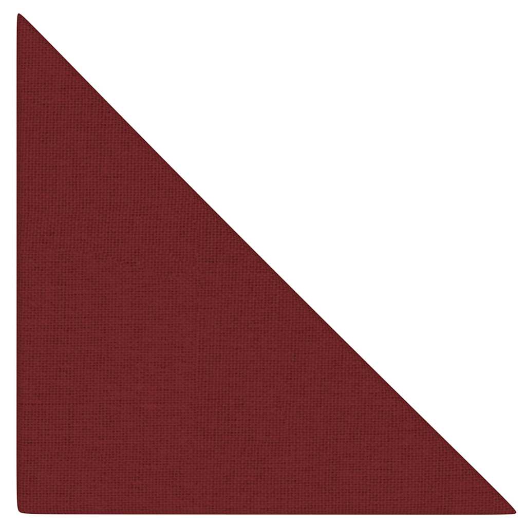 Paneles de pared de Vidaxl 12 PCS 0.54 m² 30x30 cm de vino de tela rojo