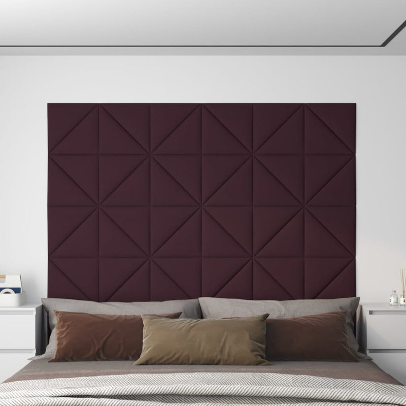 Pannelli a parete Vidaxl 12 pezzi 0,54 m² 30x30 cm Purple
