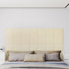 Paneles de pared Vidaxl 12 St 1.08 m² 30x30 cm de crema de cuero artificial