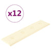 Paneles de pared Vidaxl 12 St 1.08 m² 60x15 cm de crema de cuero artificial