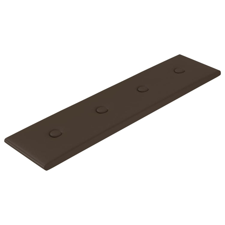Vidaxl Wall panels 12 st 1.08 m² 60x15 cm artificial leather brown