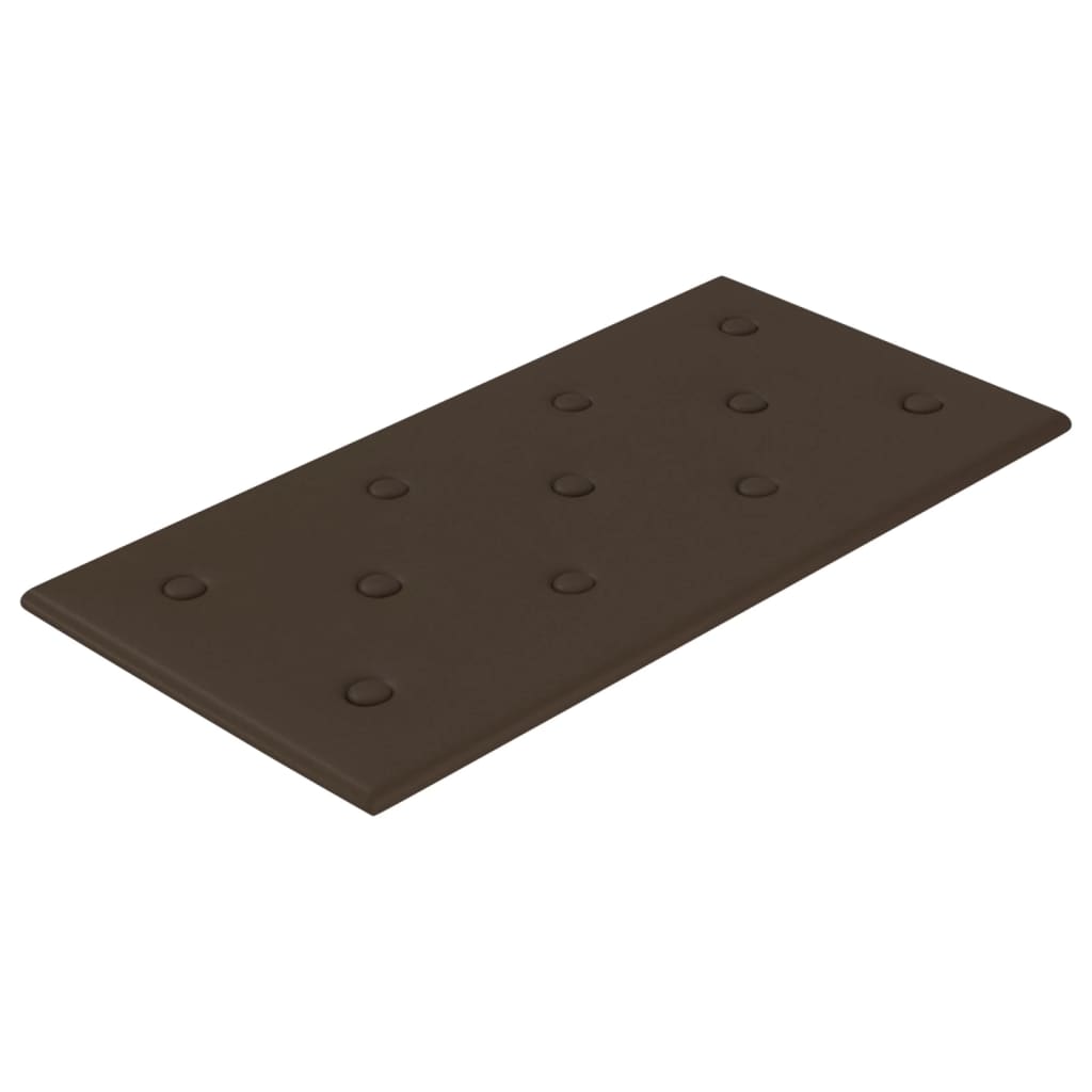 Paneles de pared Vidaxl 12 st 2.16 m² 60x30 cm de cuero artificial marrón