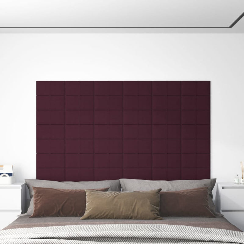 Pannelli a parete Vidaxl 12 pezzi 0,54 m² 30x15 cm Purple