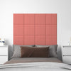 Paneles de pared Vidaxl 12 st 1.08 m² 30x30 cm de terciopelo rosa