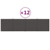 Paneles de pared Vidaxl 12 st 1.08 m² 60x15 cm de tela oscura gris