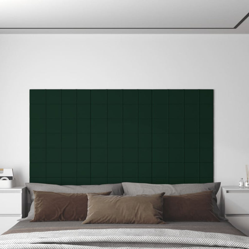 Pannelli a parete Vidaxl 12 ST 1,08 m² 60x15 cm Verde scuro