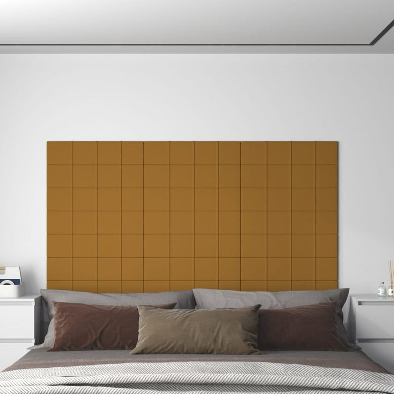 Paneles de pared Vidaxl 12 st 1.08 m² 60x15 cm Velvet Brown