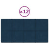 Pannelli a parete Vidaxl 12 ST 2,16 m² 60x30 cm Blu di velluto
