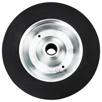 Vidaxl wiel voor stuurwiel ø20x5 cm massief rubber en staal