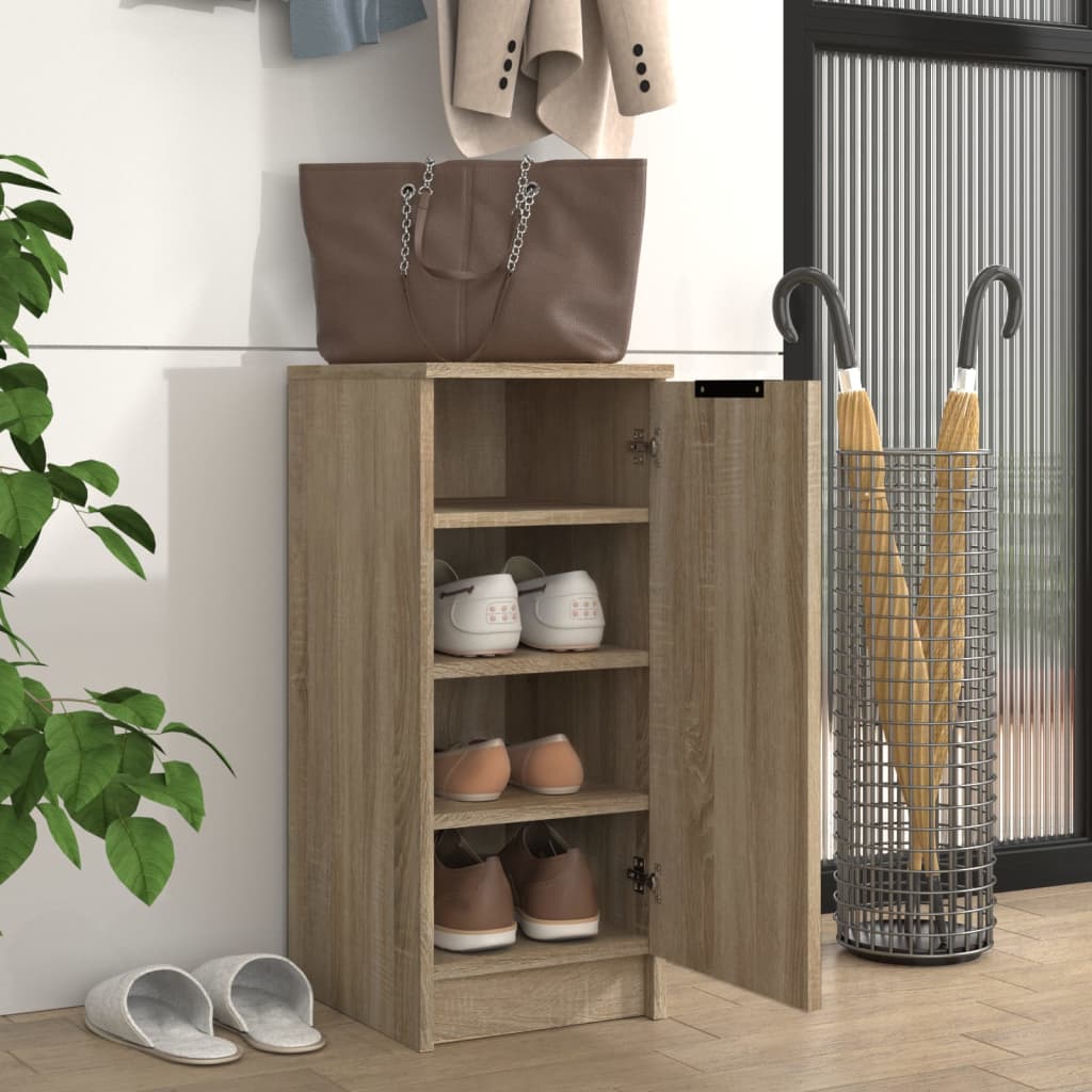 Vidaxl schoenenkast 30x35x70 cm bewerkt hout sonoma eikenkleurig