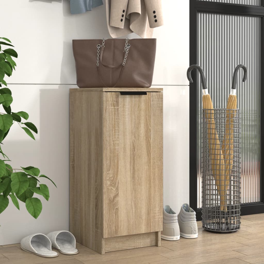 Vidaxl schoenenkast 30x35x70 cm bewerkt hout sonoma eikenkleurig