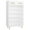 Gabinete de zapatos Vidaxl 60x35x105 cm de madera propiedad de blanco