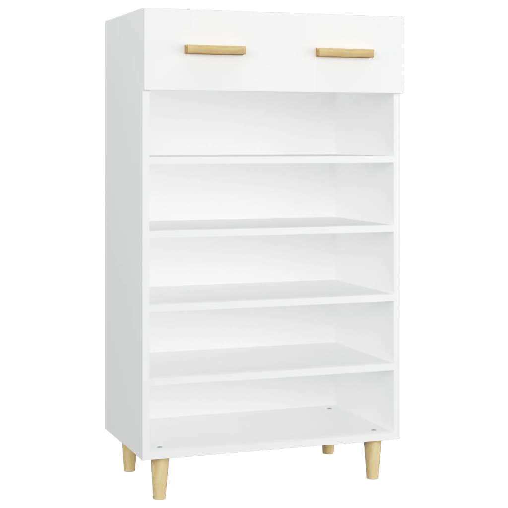 Gabinete de zapatos Vidaxl 60x35x105 cm de madera propiedad de blanco