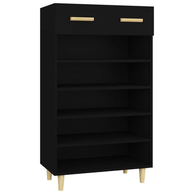Vidaxl Cabinet da scarpe 60x35x105 cm Proprieted Black