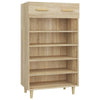 Vidaxl schoenenkast 60x35x105 cm bewerkt hout sonoma eikenkleurig