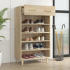 Vidaxl schoenenkast 60x35x105 cm bewerkt hout sonoma eikenkleurig