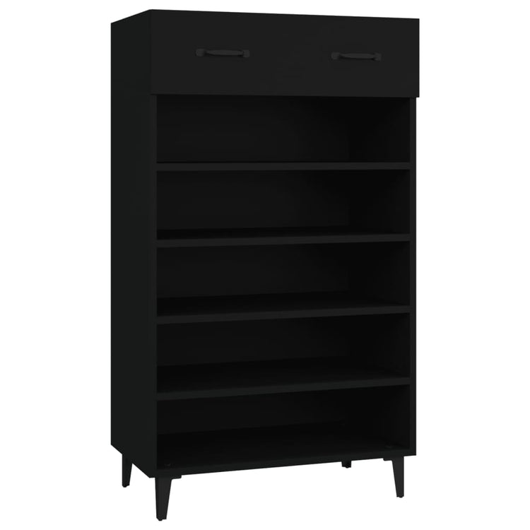 Vidaxl Cabinet da scarpe 60x35x105 cm Proprieted Black