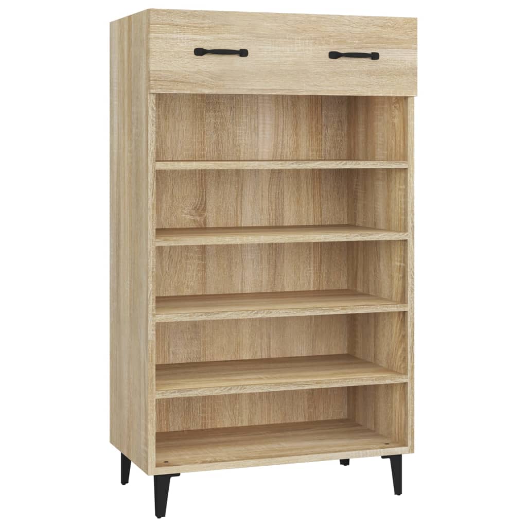 Gabinete de zapatos Vidaxl 60x35x105 cm de madera propiedad de Oak de Oak