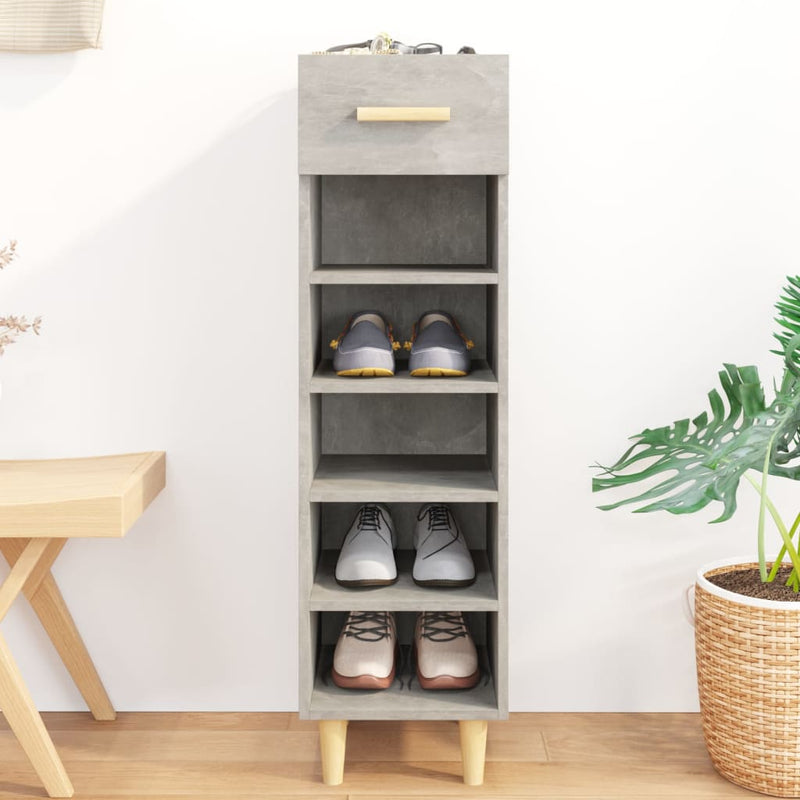 Gabinete de zapatos Vidaxl 30x35x105 cm Precio de concreto de madera editado