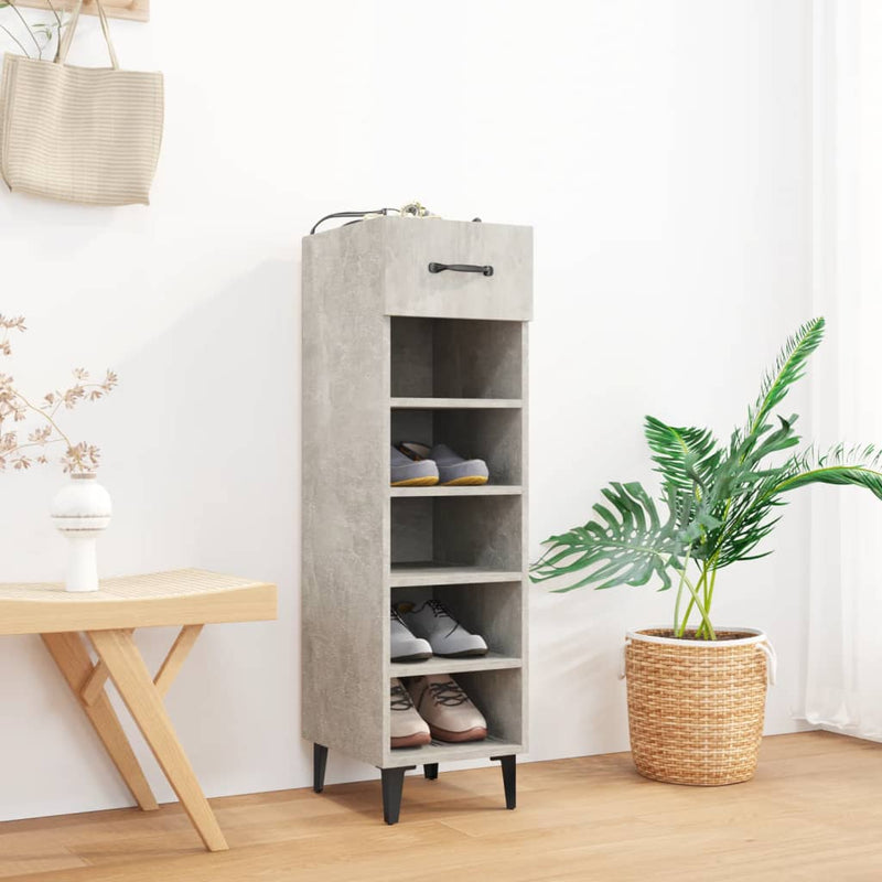 Gabinete de zapatos Vidaxl 30x35x105 cm Precio de concreto de madera editado