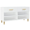 Gabinete de zapatos Vidaxl 102x35x55 cm de madera procesada blanca