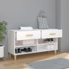 Gabinete de zapatos Vidaxl 102x35x55 cm de madera procesada blanca