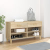 Gabinete de zapatos Vidaxl 102x35x55 cm de madera propiedad de Oak de Oak