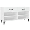 Gabinete de zapatos Vidaxl 102x35x55 cm de madera procesada blanca