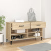 Gabinete de zapatos Vidaxl 102x35x55 cm de madera propiedad de Oak de Oak